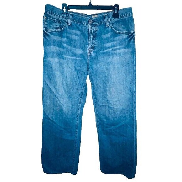 Vintage AG The Symbol Button Fly 100% Cotton Denim Jeans Men's 38X32 Fits 36x30 - Picture 1 of 16